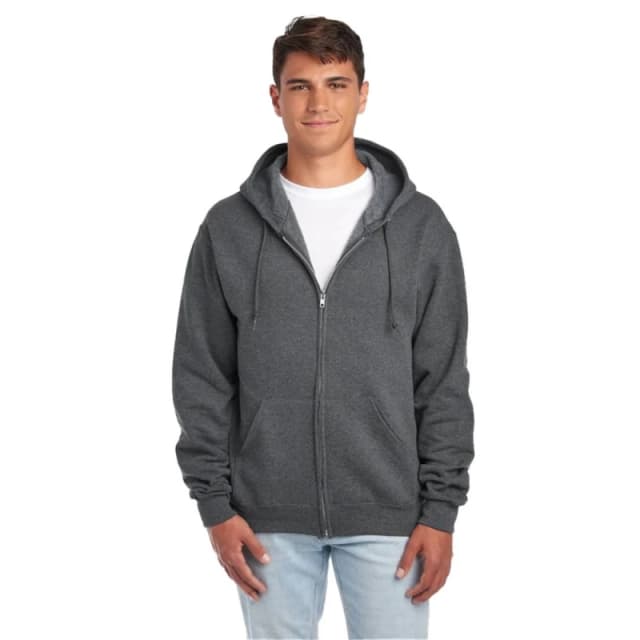 JERZEES Mens Nublend Full Zip Hoodie in Charcoal Size: Small Charcoal Male S