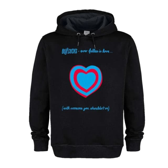 Amplified Mens Buzzcocks Fallen In Love Hoodie in Black Size: XS Black Male XS
