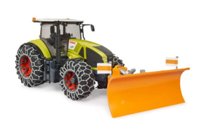 Bruder 1:16 Claas Axion 950 with snow chains & plow blade in Green Size: 1 Pack Green Unisex 1 Pack