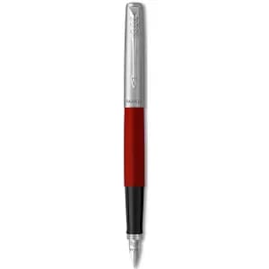 Parker Jotter Fountain Pen Red Finish Blue and Black Ink