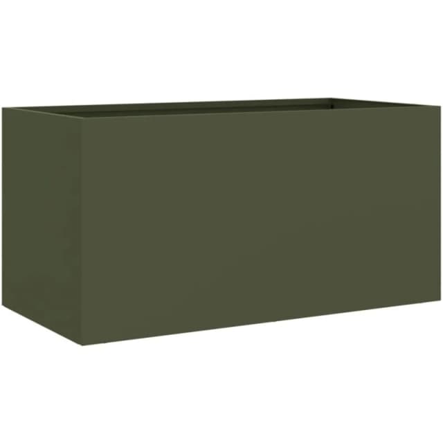 VIDAXL Planter Olive Green 62x30x29cm Steel Vidaxl 8721012364509