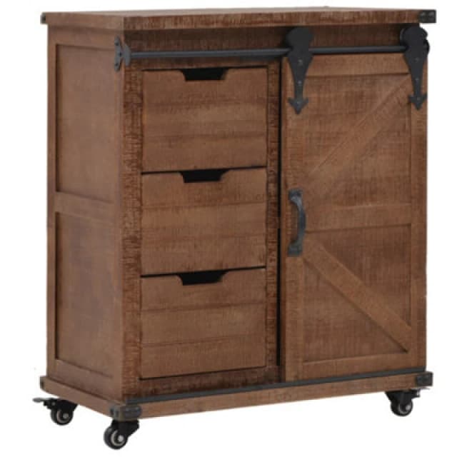 VIDAXL Storage Cabinet Solid Fir Wood 64x33.5x75cm Brown Vidaxl 246120