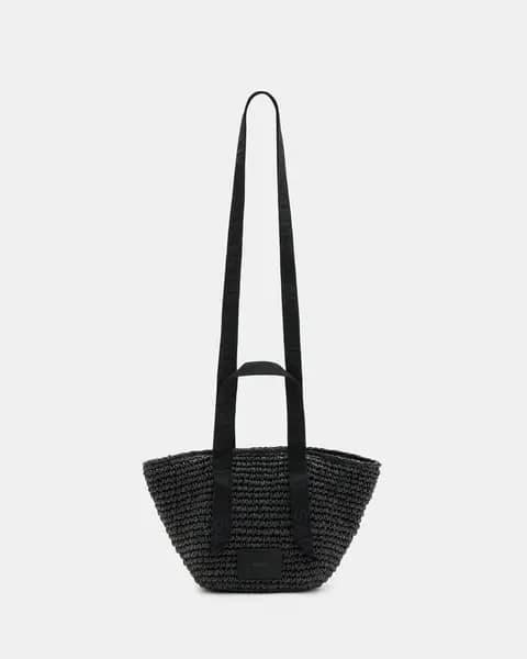 AllSaints Celayne Mini Straw Tote Bag