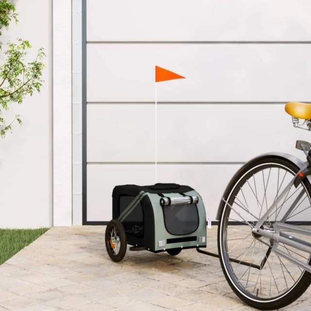 VIDAXL Vidaxl - Pet Bike Trailer Grey and Black Oxford Fabric and Iron 8720845769529