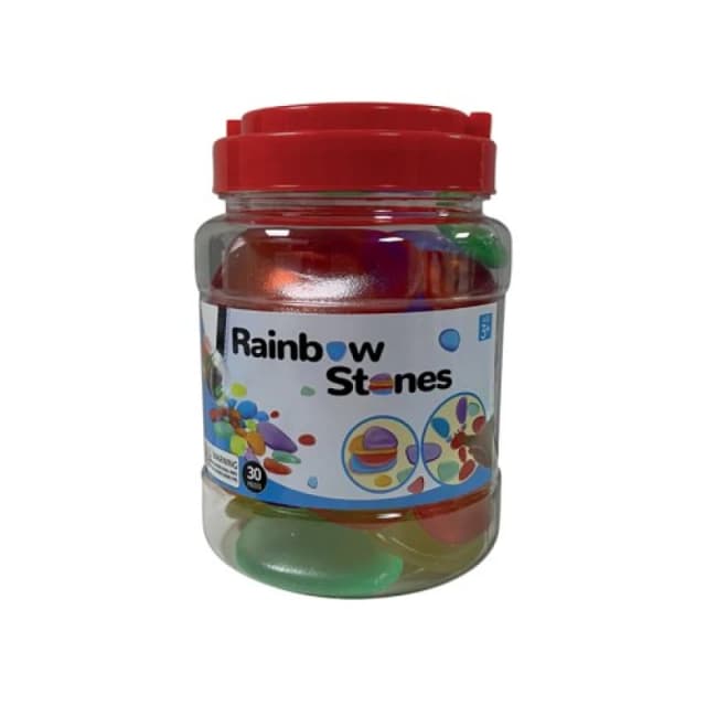 Unbranded Acrylic Pebbles Shatterproof Assorted Sizes Assorted Colours (Pack of 30) AP30 AP30