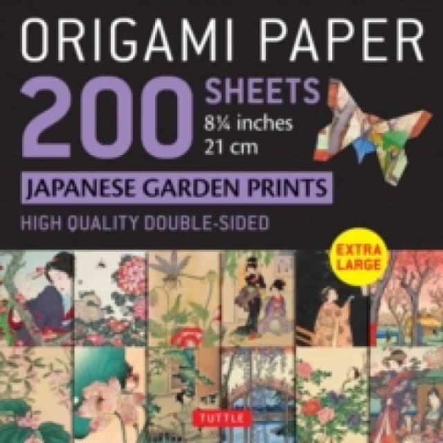 Origami Paper 200 sheets Japanese Garden Prints 8 1/4 21cm. Notebook / blank book. By Tuttle Studio" Books
