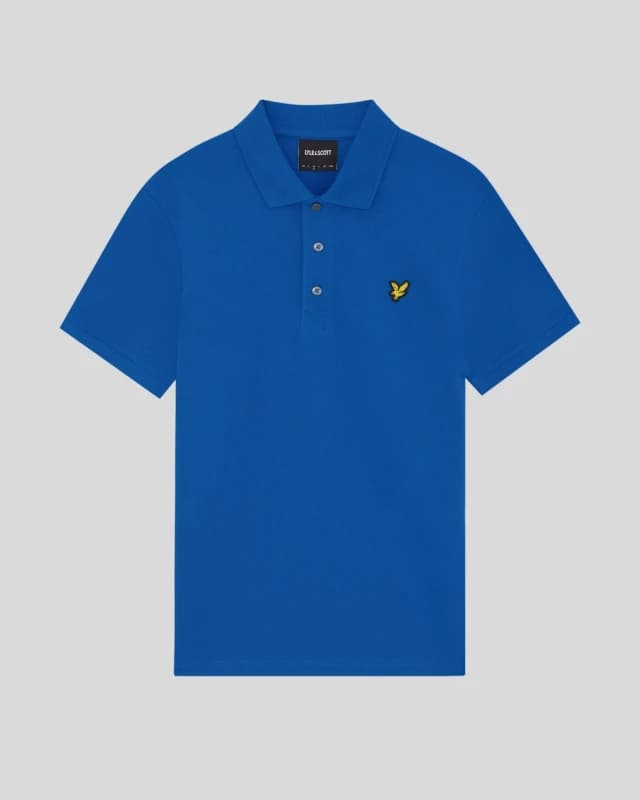 Lyle & Scott Mens Cotton Polo Shirt in Blue