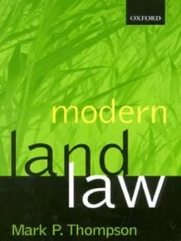Modern Land Law by Mark P Thompson Book