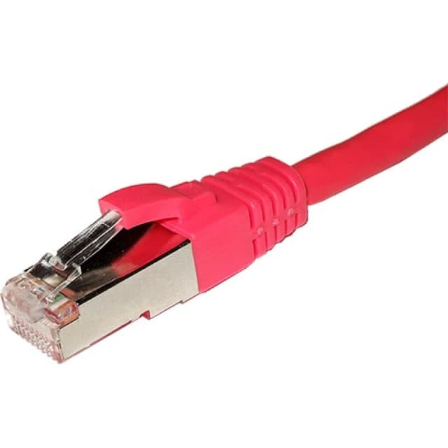 Cablenet 0.5m Cat6 RJ45 Red F/UTP LSOH 26AWG Snagless Booted Patch Lea