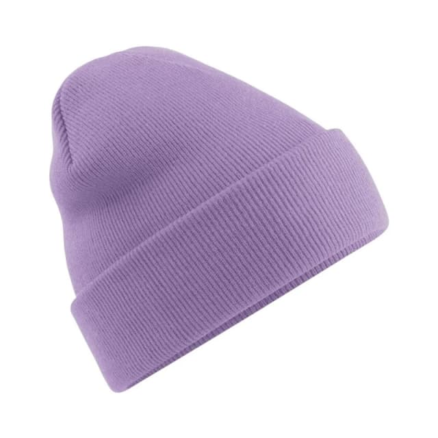 Beechfield Beechfield Men Soft Feel Knitted Winter Hat in Lavender Lavender One Size Male 5057080745906