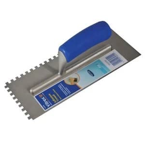 Vitrex Notched Adhesive Trowel Square 10mm Soft Grip Handle 11 x 4.1/2in