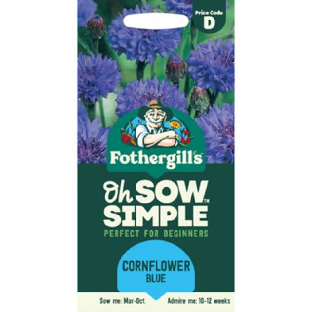 Mr Fothergills Blue Ball Cornflower Flower Seeds