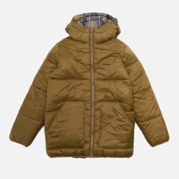 Barbour Boys' Hike Reversible Quilted Jacket - Uniform Olive - L (10-11 Years)