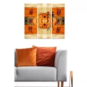 MDF795164683 Multicolor Decorative MDF Painting (3 Pieces)