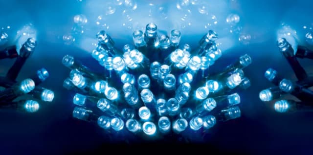 Premier Decorations 100 Multi Action Battery Operated LED Lights, Blue