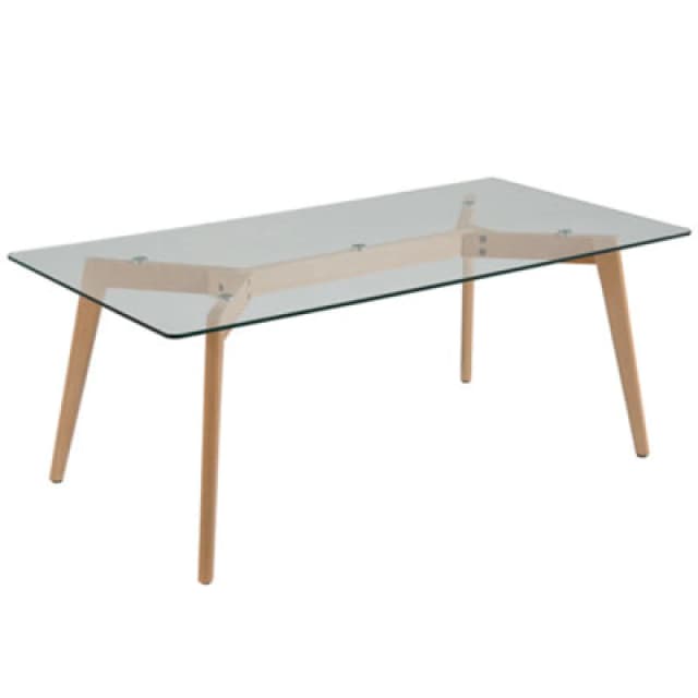 Beliani Coffee Table Hudson Glass Transparent