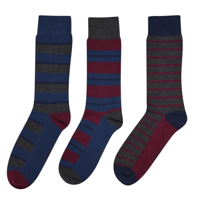 Firetrap 3 Pack Formal Socks Mens - Red Red 12+