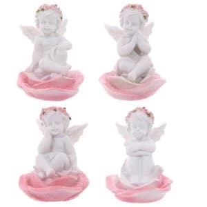 Rose Cherubs Rose Bud (Pack Of 4) Figurines