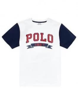 Ralph Lauren Boys Short Sleeve Polo Raglan T-Shirt - White