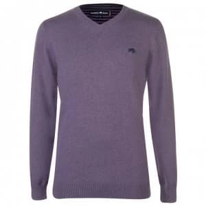 Raging Bull Raging V Neck Jumper - Purple78