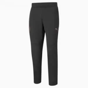 PUMA Manchester City FC Mens Warm Up Pants, Black Heather/Copper, size Medium, Clothing