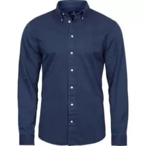 Tee Jays Mens Long Sleeve Casual Twill Shirt (3XL) (Indigo)