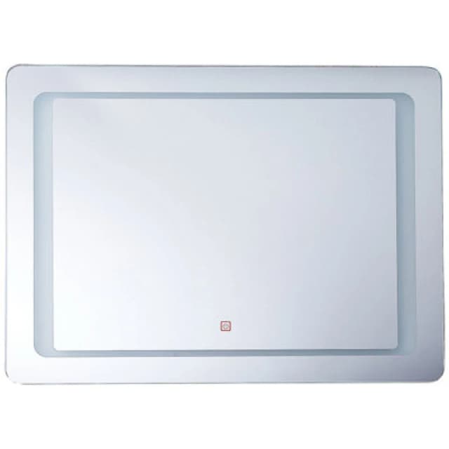 Beliani LED Bathroom Mirror Wassy 80 Cm 60 Cm Silver