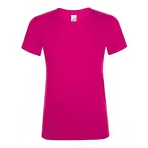 SOLS Womens/Ladies Regent Short Sleeve T-Shirt (L) (Fuchsia)