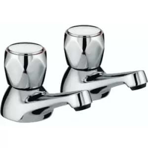 Club Chrome Bath Taps - Hot & Cold - 3/4' Fitting - Bristan