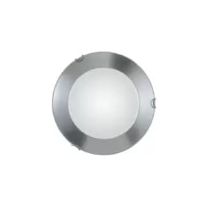 Moon Lifestyle Simple Flush Ceiling Light Chrome, 1x E27