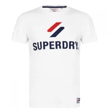 Superdry Sportstyle T Shirt - Optic Wht 01C