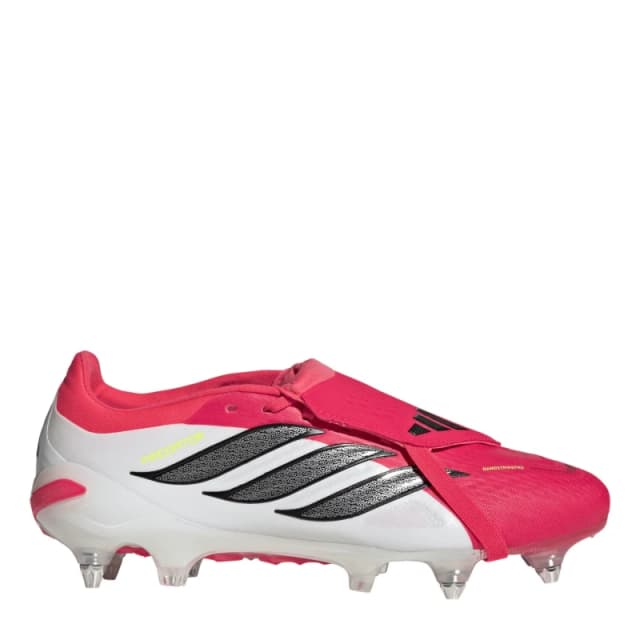 adidas Mens adidas Predator Fold-Over Tongue Pro Soft Ground Football Boots Red/Blk/White male 6 (39.3)