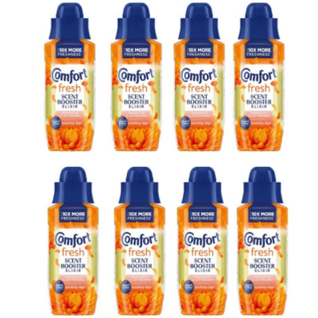 Comfort Fresh Sunshiny Days Liquid Scent Booster Elixir All Day Freshness 342Ml, 8 Pack