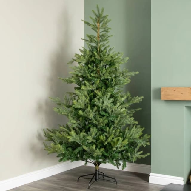 Samuel Alexander 6ft (1.8m) Green Artificial Real Look Grandis Fir Christmas Tree with 1564 Tips & Metal Stand Green Unisex