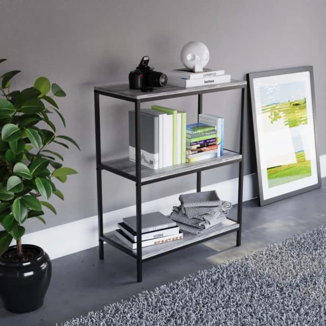 Lassic Vida Designs Brooklyn 3 Tier Bookcase Grey unisex 3 Tier