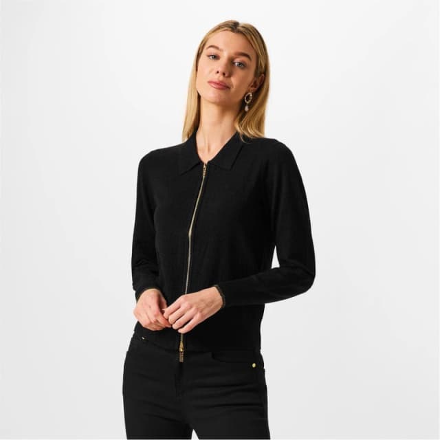 Biba Biba Zip Up Cardigan - Black 10