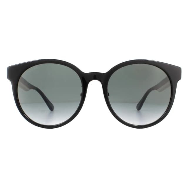 Gucci Round Black Grey Gradient Sunglasses Black