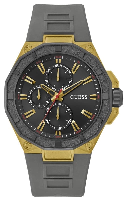 Guess GW0803G1 Mens R2 (46mm) Black Dial / Grey Silicone Watch