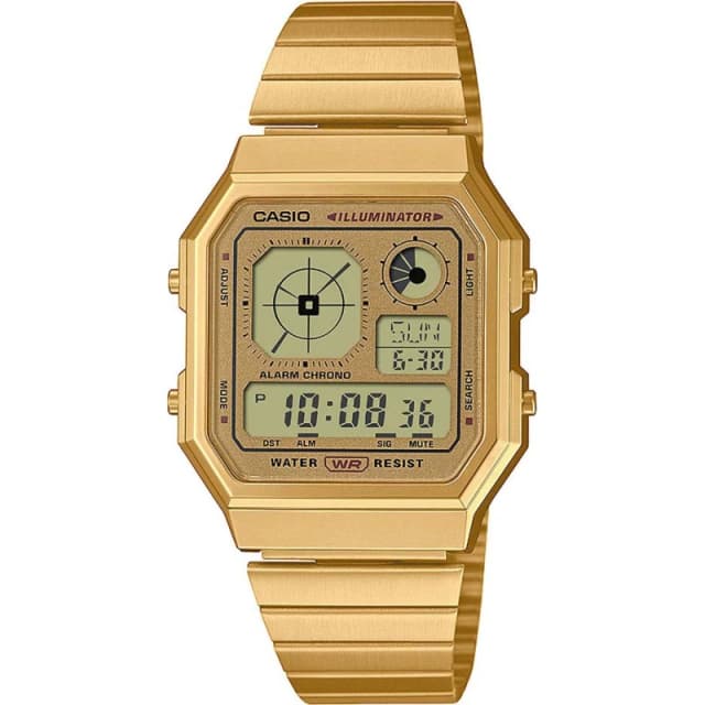 Casio Casio Men A130WEG-9AEF Collection 41mm Quartz Watch in Gold Gold One Size Male 4549526395499