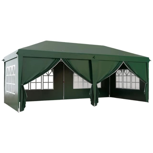 Outsunny 3 x 6m Pop Up Gazebo with Storage Bag Green 84C-425V00DG