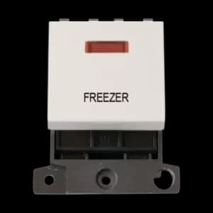 Click Scolmore MiniGrid 20A Double-Pole Ingot & Neon Freezer Switch White - MD023PW-FZ