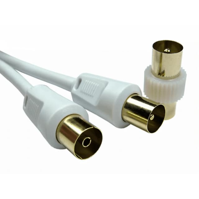 Cables Direct 2TVREV-02 coaxial cable 2m White