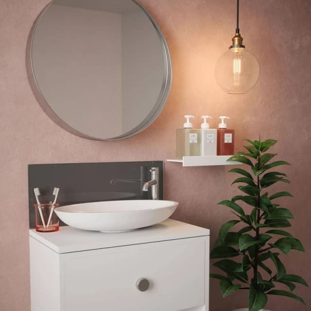 Charcoal Glass Bathroom Splashback 250Mm X 600Mm X 4Mm SB50962