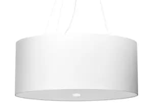 Otto Cylindrical Pendant Light White 60cm E27