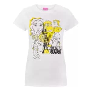 Disney Womens/Ladies Beauty And The Beast Belle Together T-Shirt (L) (White)