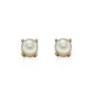JG Signature 9ct Gold Freshwater Pearl Stud Earrings 4mm
