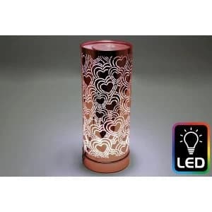 Heart LED Tall Rose Gold Oil Burner (UK Plug)