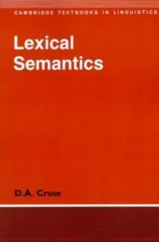 Lexical semantics by D. A. Cruse