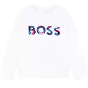 Boss Logo Sweatshirt - White