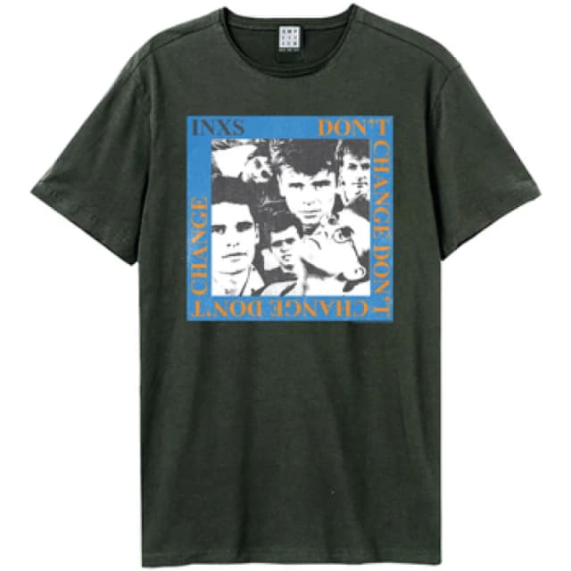 Amplified Amplified Men Don't Change INXS T-Shirt in Charcoal Size: X-Small Charcoal XS Male 5063703749329